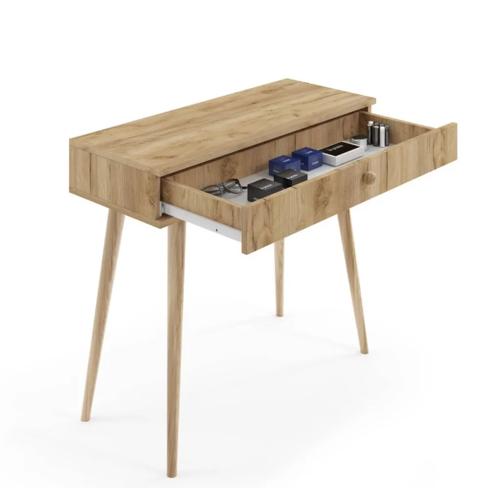 Konsola LEBEL dąb craft złoty w stylu skandynawskim I sklep meblowy MIRAT. styl SKANDYNAWSKI