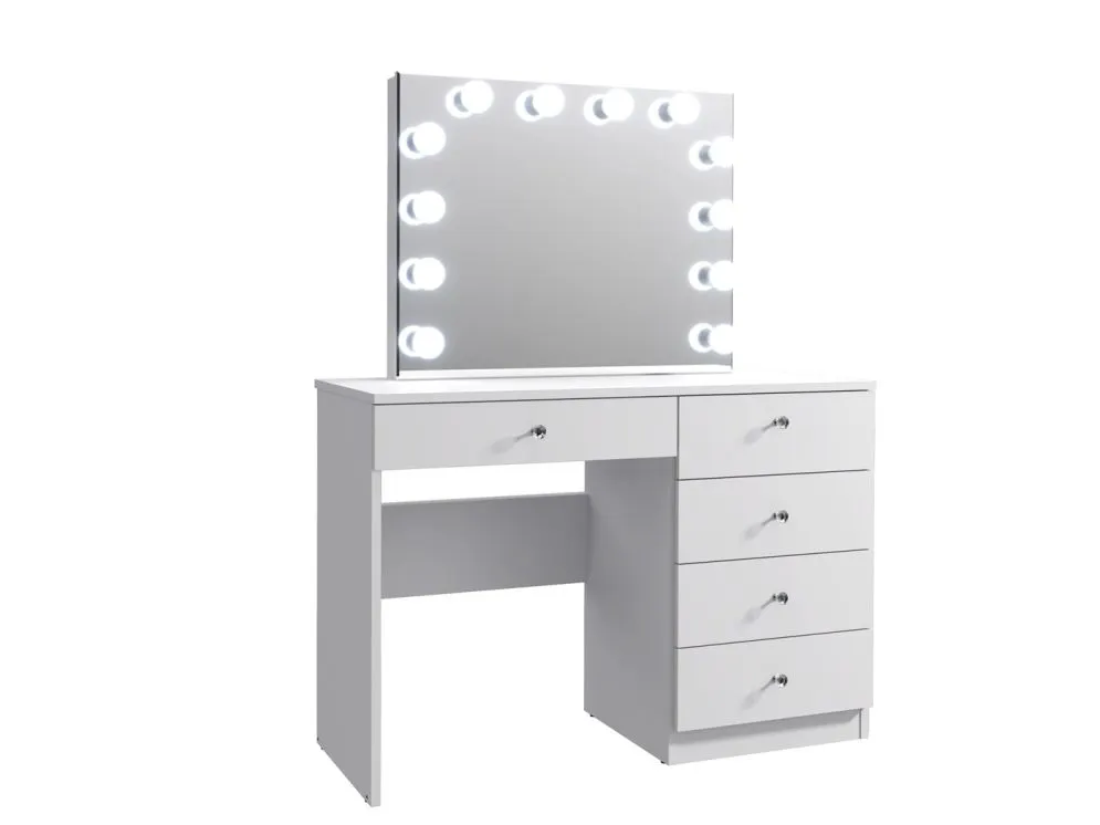 Toaletka PATRICIA 4 FULL biały mat z oświetleniem LED | MIRAT. w stylu GLAMOUR kolekcja