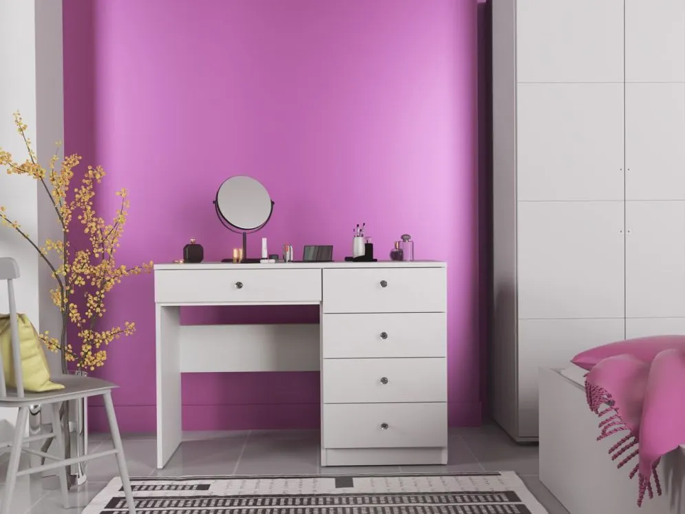 Toaletka PATRICIA 1 MEGA biała młodzieżowa do sypialni | MIRAT. w stylu GLAMOUR kolekcja