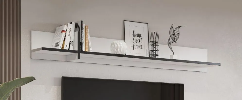 Półka wisząca CROSS 180cm biała na ścianę I sklep meblowy MIRAT. kolekcja HV-CROSS
