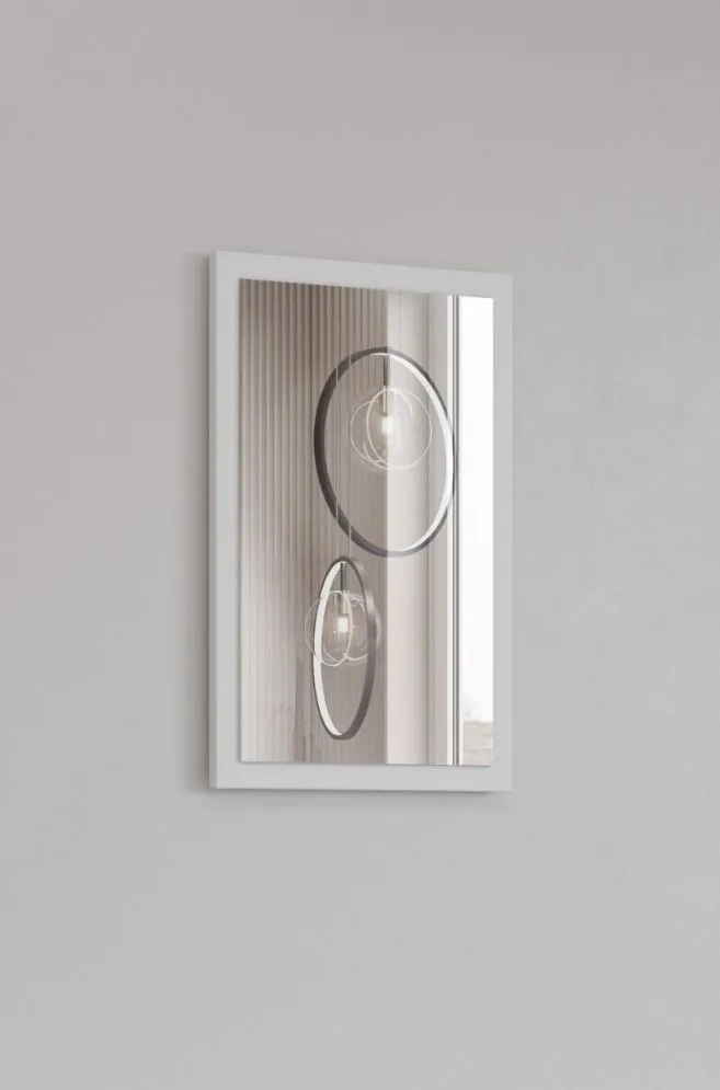 Lustro do przedpokoju CROSS 40x60cm białe prostokątne I sklep meblowy MIRAT. kolekcja HV-CROSS