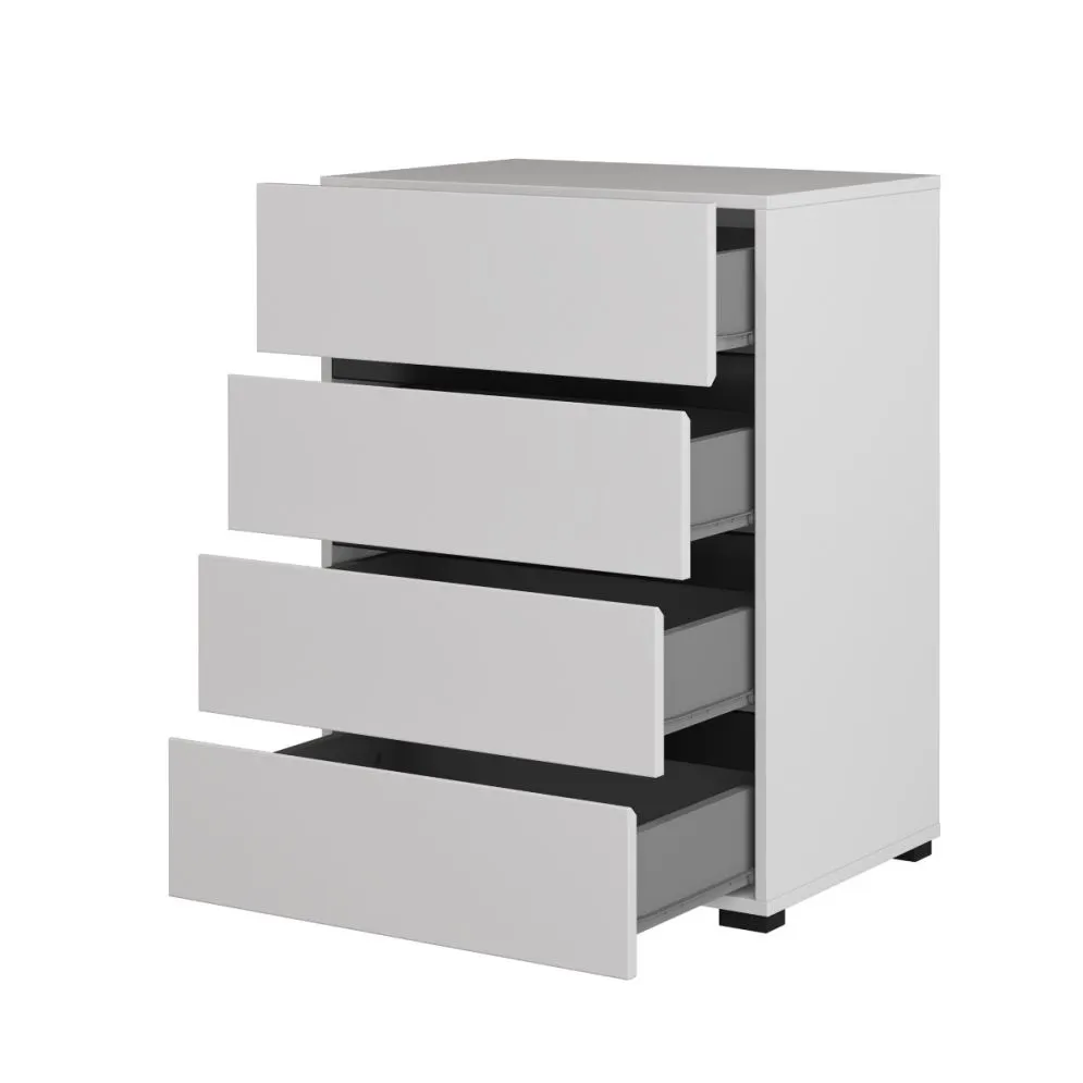 Komoda CROSS 4S 60cm biała/czarna do pokoju I sklep meblowy MIRAT. styl SKANDYNAWSKI kolekcja HV-CROSS