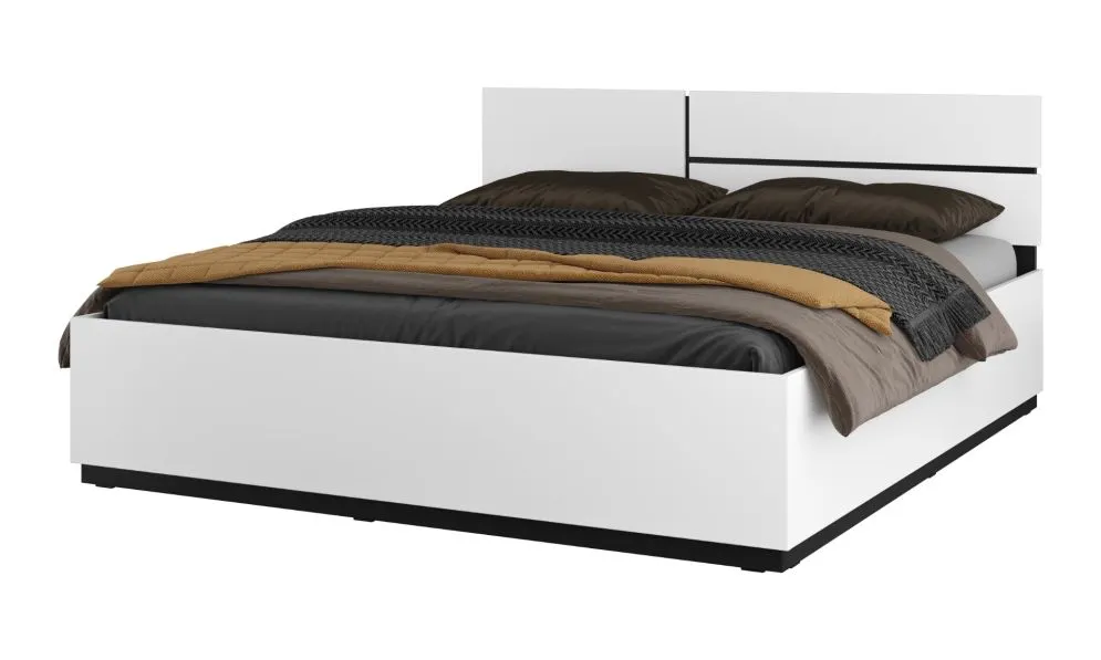 Łóżko CROSS 180x200 białe/czarne skandynawskie I sklep meblowy MIRAT. styl SKANDYNAWSKI kolekcja HV-CROSS