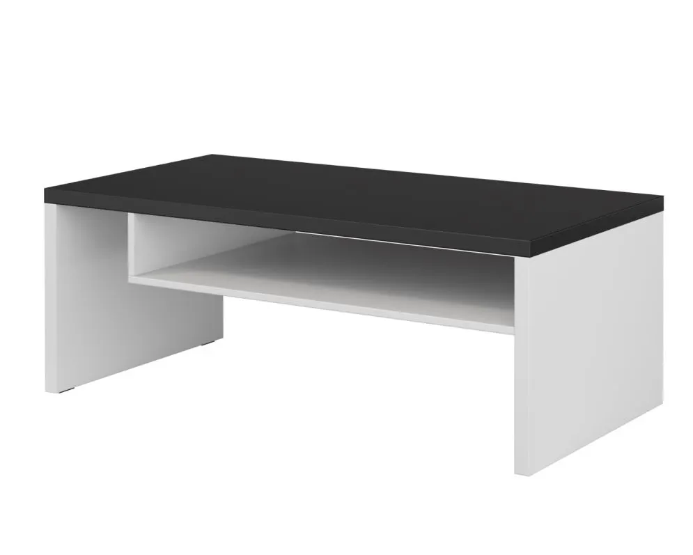 Stolik kawowy CROSS 120x60 biały/czarny z półką I sklep meblowy MIRAT. kolekcja HV-CROSS