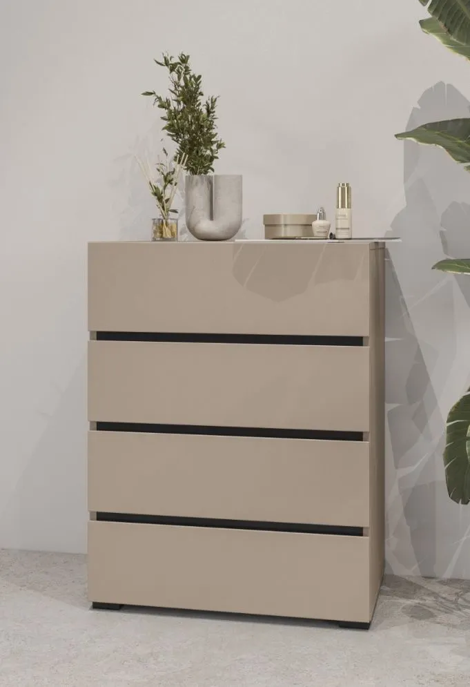 Mała komoda CROSS 4S 60cm congo/czarna I sklep meblowy MIRAT.  kolekcja HV-CROSS