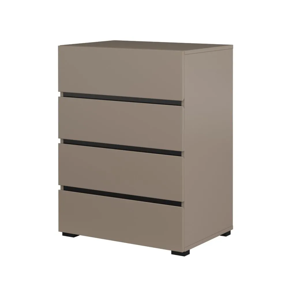 Mała komoda CROSS 4S 60cm congo/czarna I sklep meblowy MIRAT.  kolekcja HV-CROSS