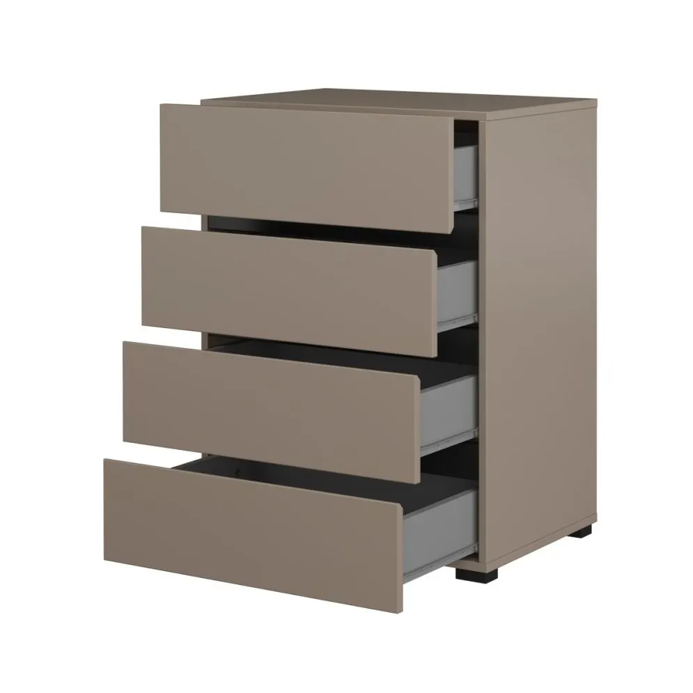 Mała komoda CROSS 4S 60cm congo/czarna I sklep meblowy MIRAT.  kolekcja HV-CROSS