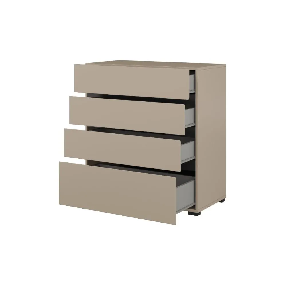 Nowoczesna komoda CROSS 4S 80cm congo/czarna I sklep meblowy MIRAT. kolekcja HV-CROSS