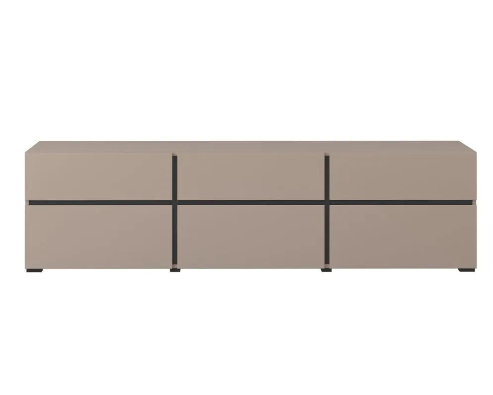 Szafka RTV CROSS 3K3S 180cm congo/czarna do salonu I sklep meblowy MIRAT.