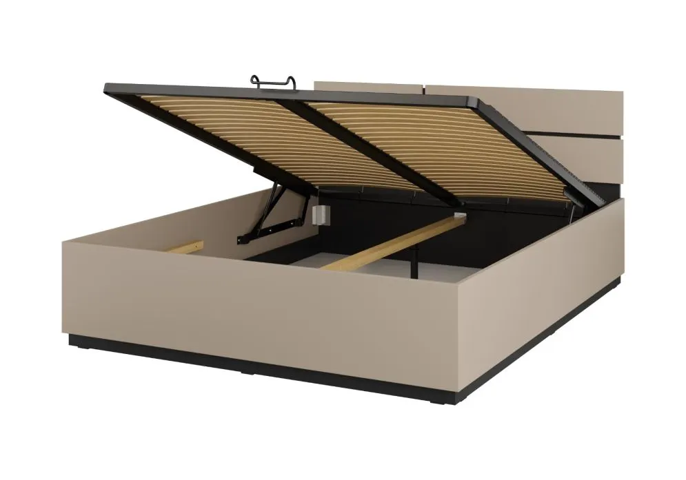 Łóżko CROSS 160x200 congo/czarne z pojemnikiem na pościel I sklep meblowy MIRAT. kolekcja HV-CROSS