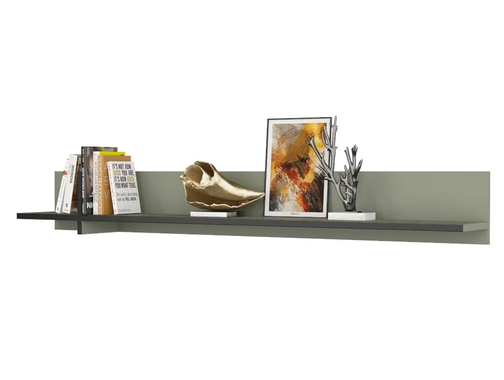 Półka wisząca CROSS 180cm zielona do salonu I sklep meblowy MIRAT.  kolekcja HV-CROSS