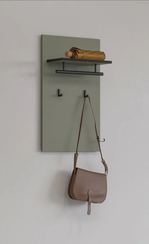 Elegancki wieszak do przedpokoju CROSS 40x70cm zielony/czarny I sklep meblowy MIRAT.  kolekcja HV-CROSS