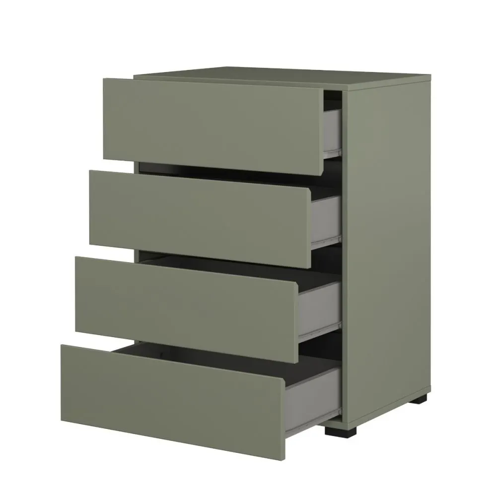 Komoda CROSS 4S 60cm zielona/czarna kolorowa I sklep meblowy MIRAT. kolekcja HV-CROSS