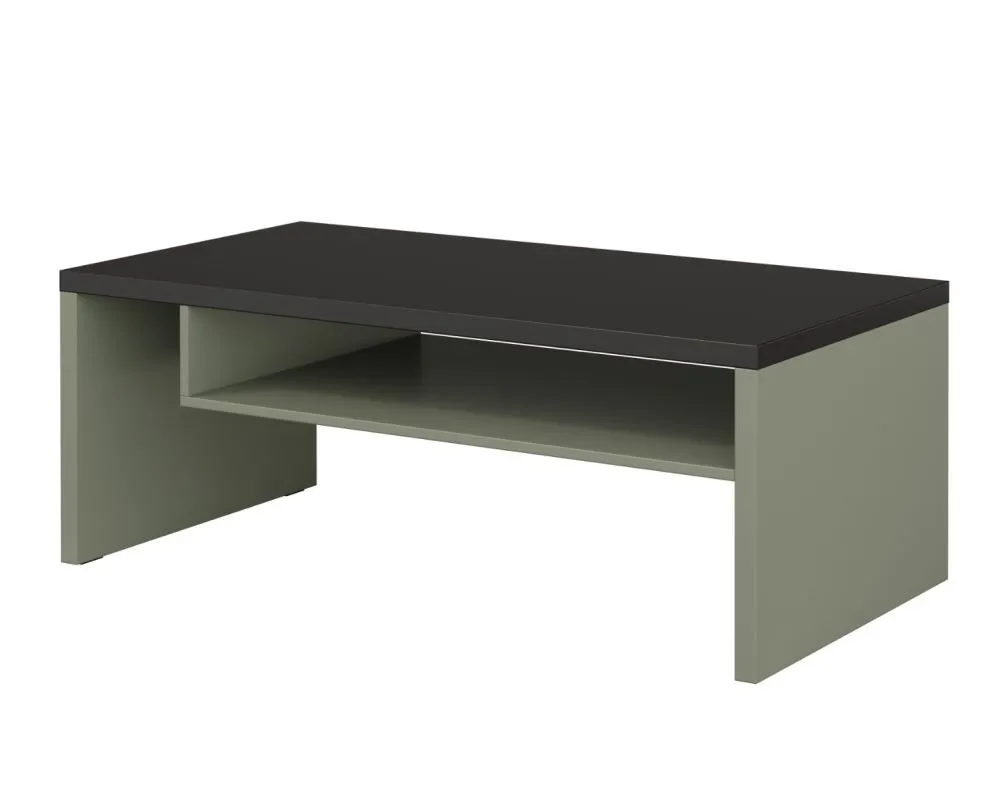 Stolik kawowy CROSS 120x60 zielony/czarny z płyty I sklep meblowy MIRAT.  kolekcja HV-CROSS