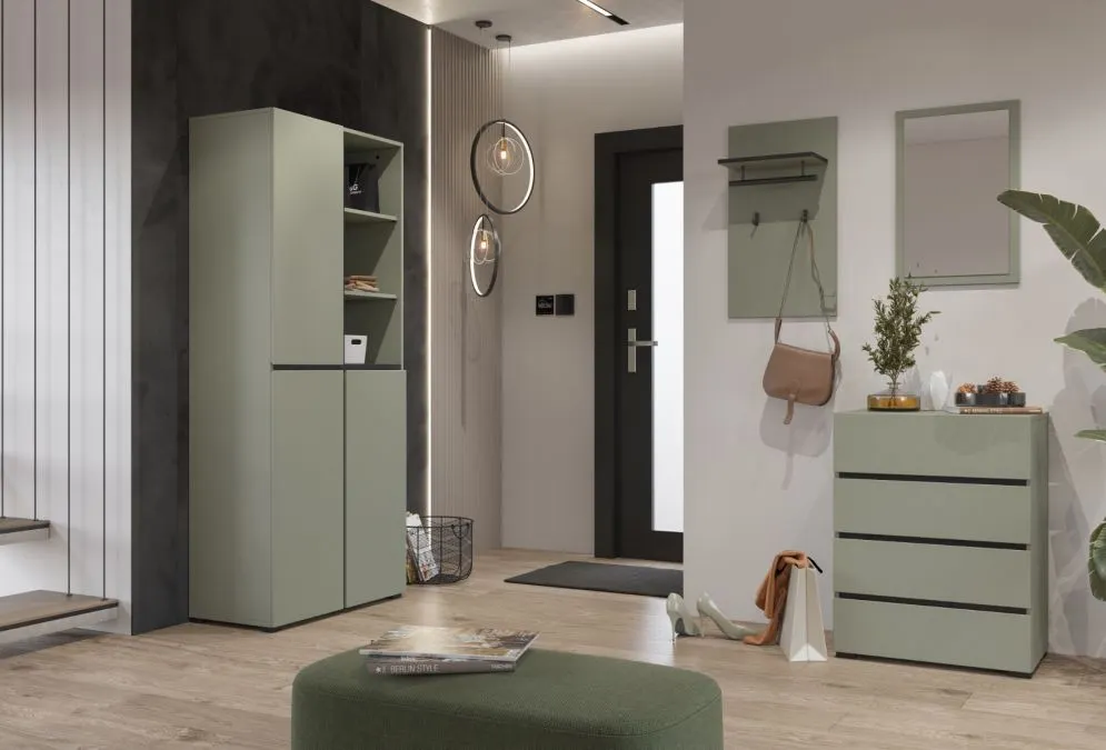 Lustro do przedpokoju CROSS 40x60cm zielone laminowane I sklep meblowy MIRAT. kolekcja HV-CROSS