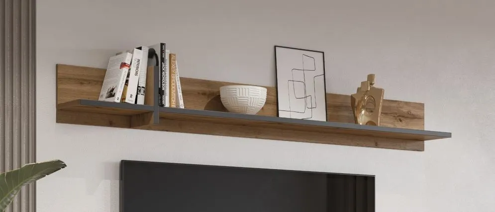 Półka wisząca CROSS 180cm dąb wotan w stylu skandynawskim I sklep meblowy MIRAT. styl SKANDYNAWSKI kolekcja HV-CROSS