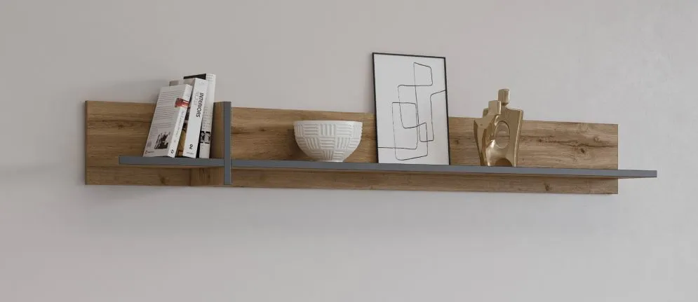 Półka wisząca CROSS 180cm dąb wotan w stylu skandynawskim I sklep meblowy MIRAT. styl SKANDYNAWSKI kolekcja HV-CROSS