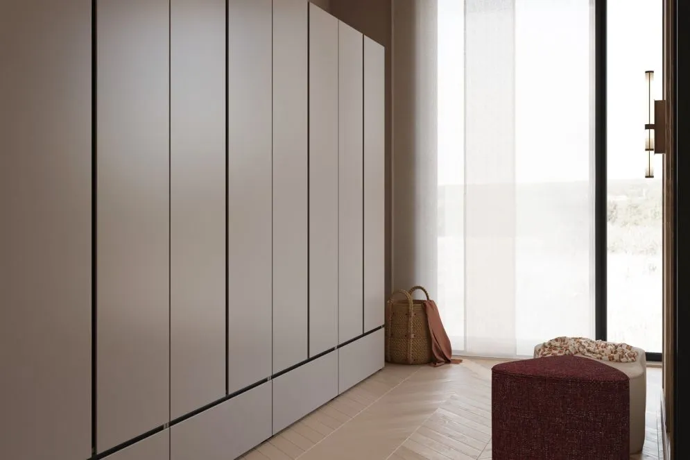 Szafa dwudrzwiowa CROSS 2D1S 89cm biała/czarna z drążkiem i szufladą I sklep meblowy MIRAT. styl SKANDYNAWSKI kolekcja HV-CROSS