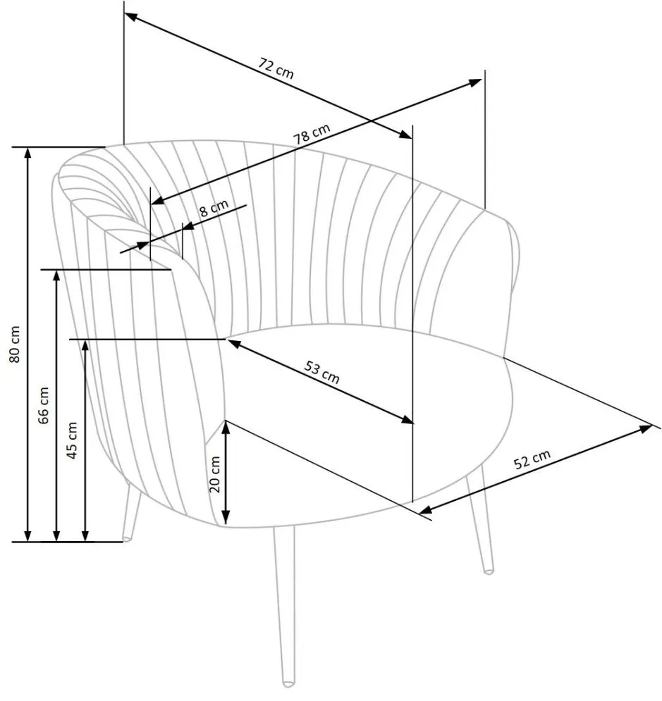Fotel CROWN czarny z przeszyciami w stylu glamour | MIRAT. w stylu GLAMOUR kolekcja