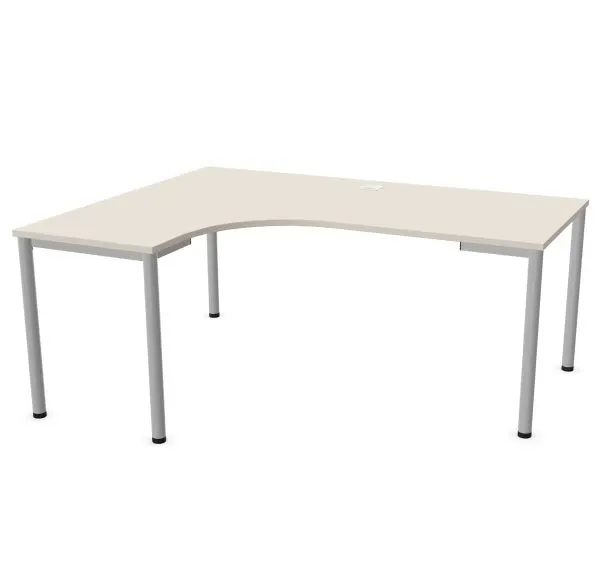 Biurko narożne EASY SPACE I-LEG LS 180x140cm kaszmirowe I sklep meblowy MIRAT.