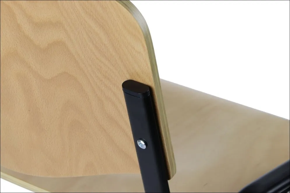 Zestaw krzeseł ze sklejki TDC-07 2 szt. buk/czarne biurowe I sklep meblowy MIRAT.