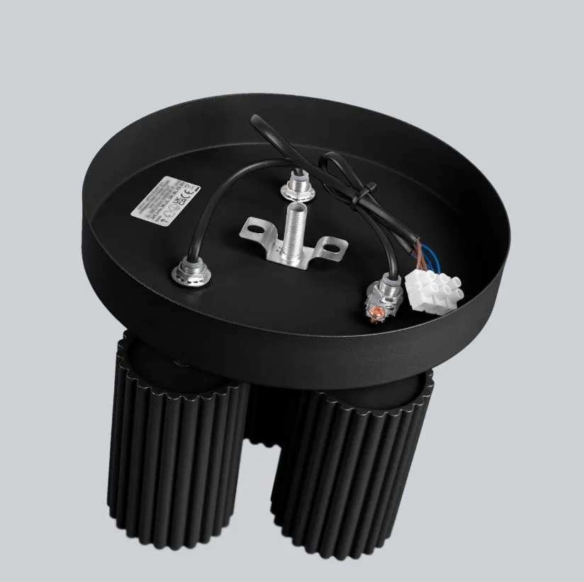 Plafon trzypunktowy KARBON 3P czarny okrągły aluminiowy | sklep MIRAT  kolekcja karbon