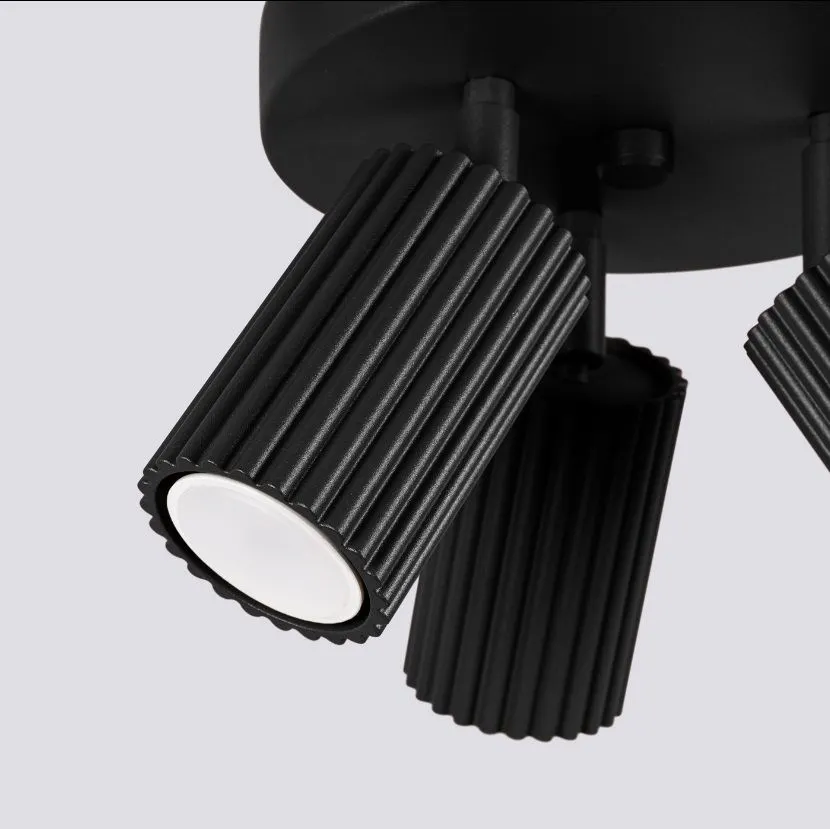 Plafon trzypunktowy KARBON 3P czarny okrągły aluminiowy | sklep MIRAT  kolekcja karbon