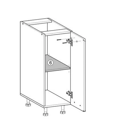 Szafka kuchenna stojąca 30 VENTO D-30/82 biały mat wąska I sklep meblowy MIRAT. kolekcja VENTO