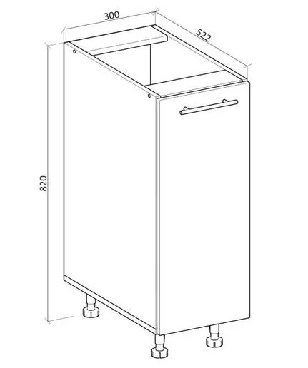 Szafka kuchenna stojąca 30 VENTO D-30/82 kaszmirowa solidna I sklep meblowy MIRAT.  kolekcja VENTO