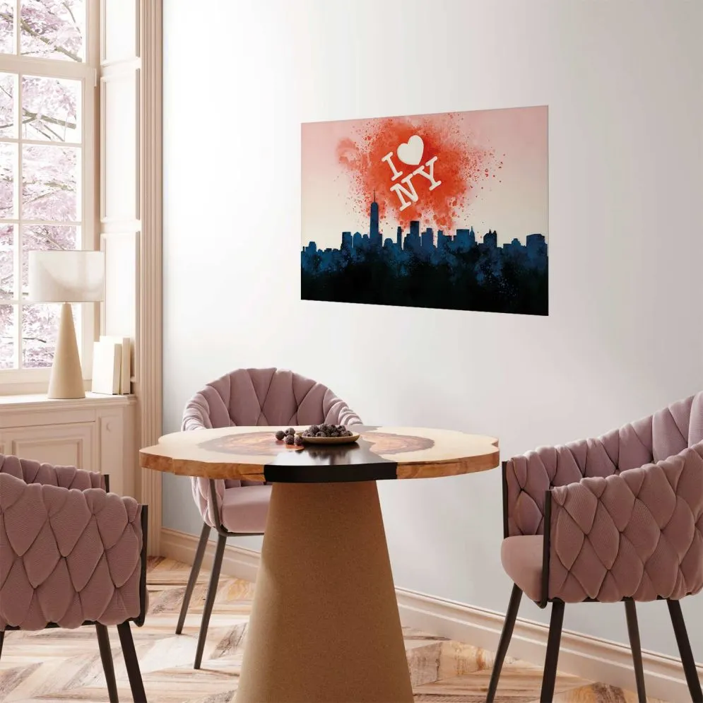 Plakat I love NY 30x21 cm bez ramy bez marginesu | MIRAT.