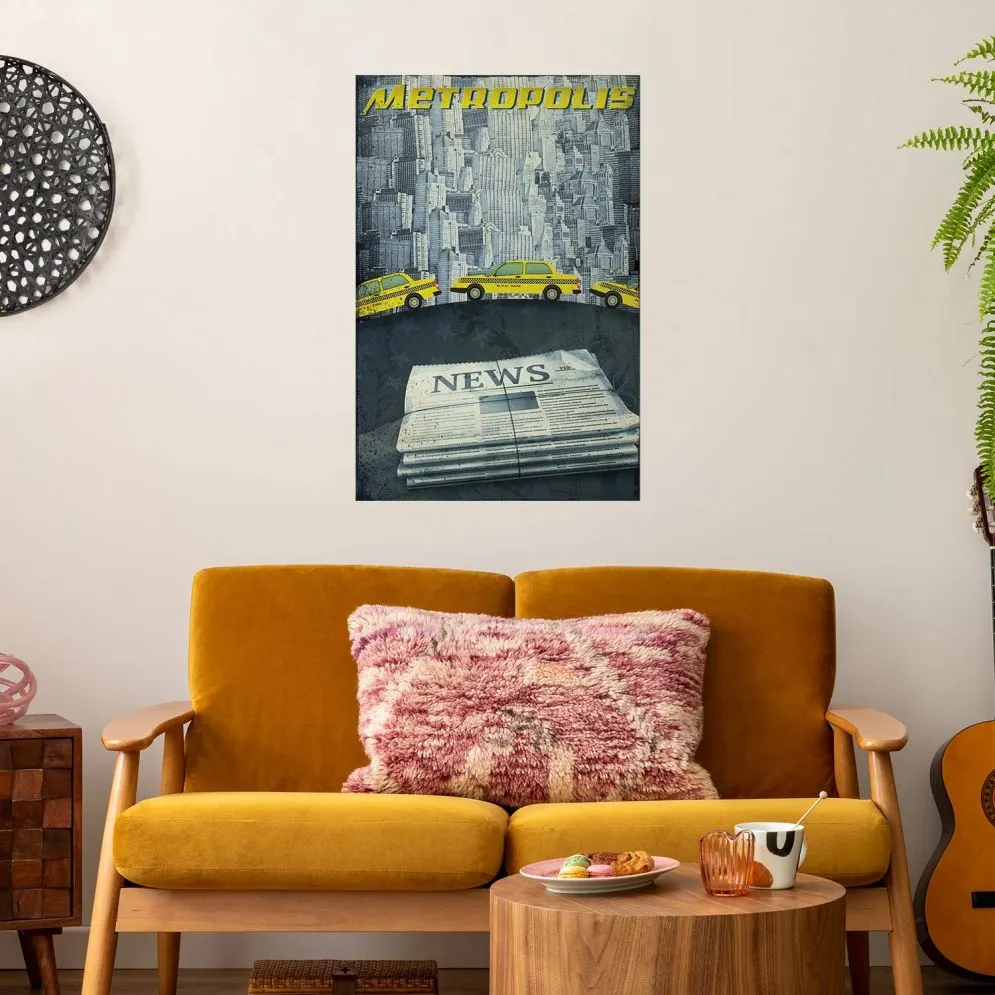 Plakat Metropolis 21x30 cm bez ramy bez marginesu | MIRAT.