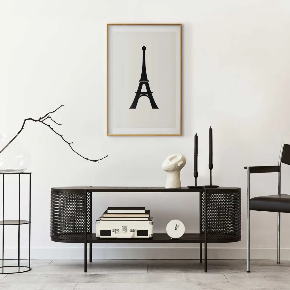 Plakat Wieża Eiffla 40x60 cm z ramą złotą z marginesem | MIRAT.