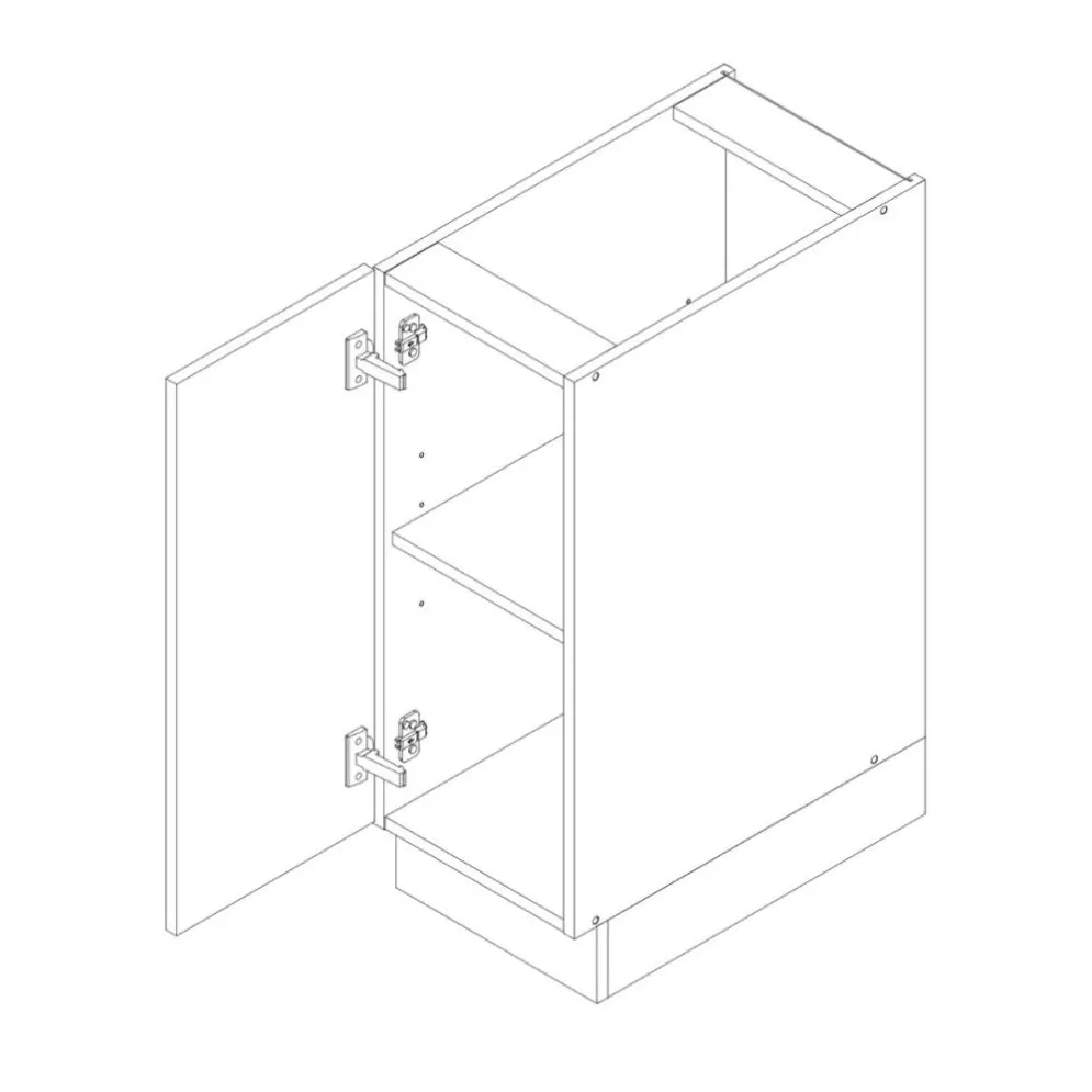 Szafka kuchenna stojąca 30 DENIS D30 P/L czarna mat solidna I MIRAT.  kolekcja DENIS