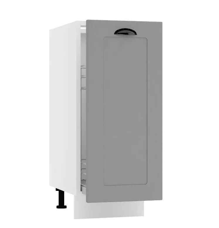 Szafka kuchenna stojąca CARGO 30 ADELE D30 szary mat z koszem I sklep meblowy MIRAT.