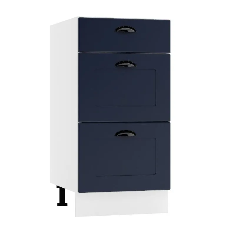 Szafka kuchenna stojąca 40 ADELE D40 S/3 granatowa I sklep meblowy MIRAT.