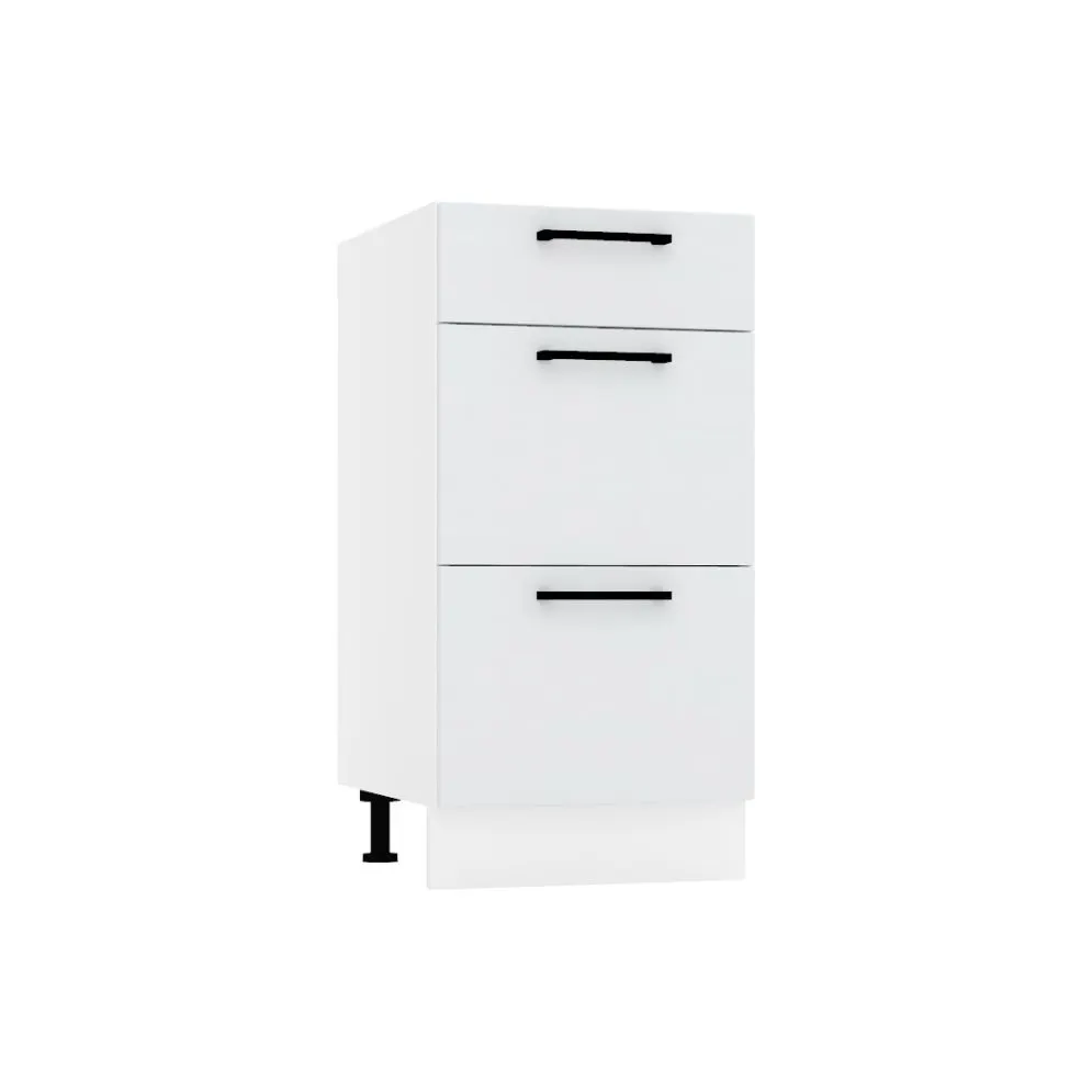 Szafka kuchenna stojąca 40 DENIS D40 S/3 szara z szufladami I MIRAT.  kolekcja DENIS