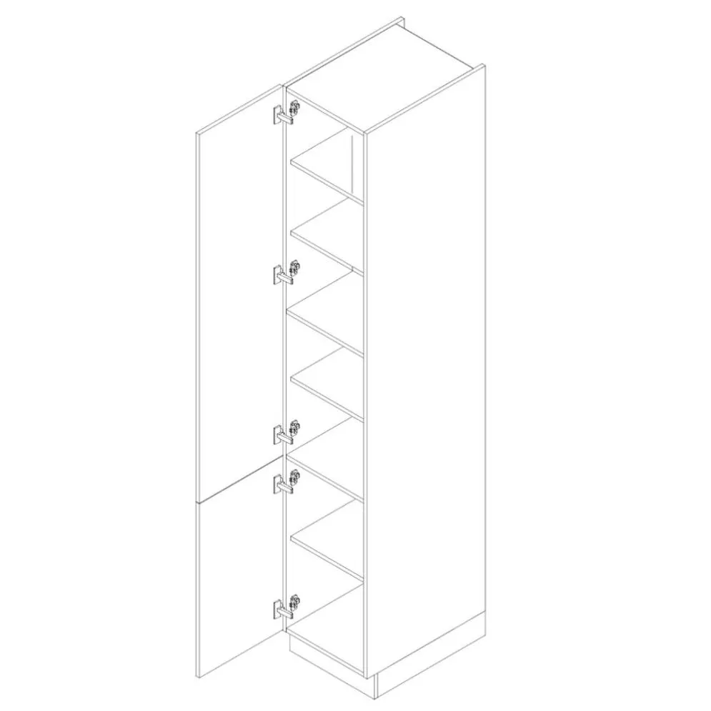 Wysoka szafka kuchenna stojąca 40 DENIS D40 SŁ/2333 P/L 2FR biała mat I sklep meblowy MIRAT. kolekcja DENIS