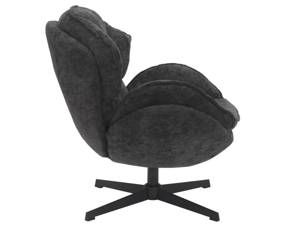 Fotel do salonu obracany BETTY Czarny | MIRAT