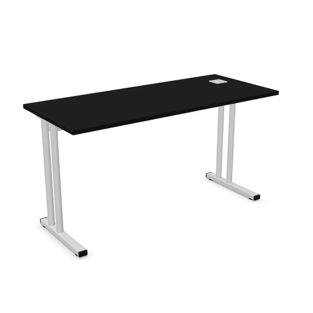 Biurko EASY SPACE C-LEG RC 120x60cm czarne grafitowe proste I sklep meblowy MIRAT.
