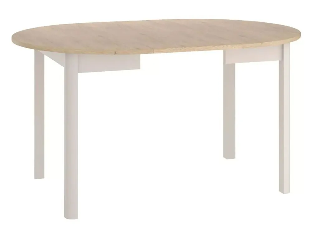 Okrągły stół rozkładany Dante 102(144)x102 cm dąb kaszmir | MIRAT styl SKANDYNAWSKI