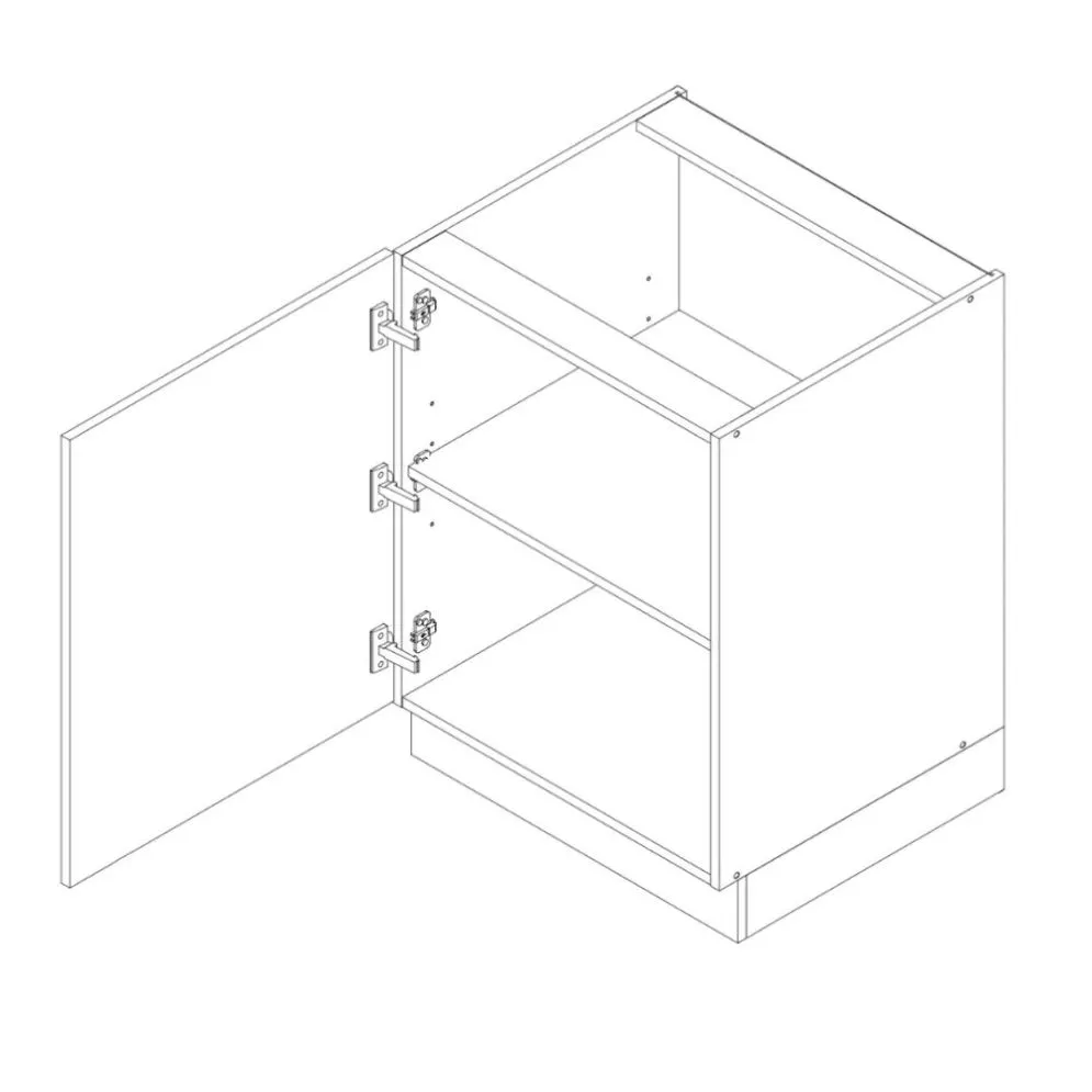 Szafka kuchenna stojąca 60 DENIS D60 biała mat z półką I sklep meblowy MIRAT.  kolekcja DENIS