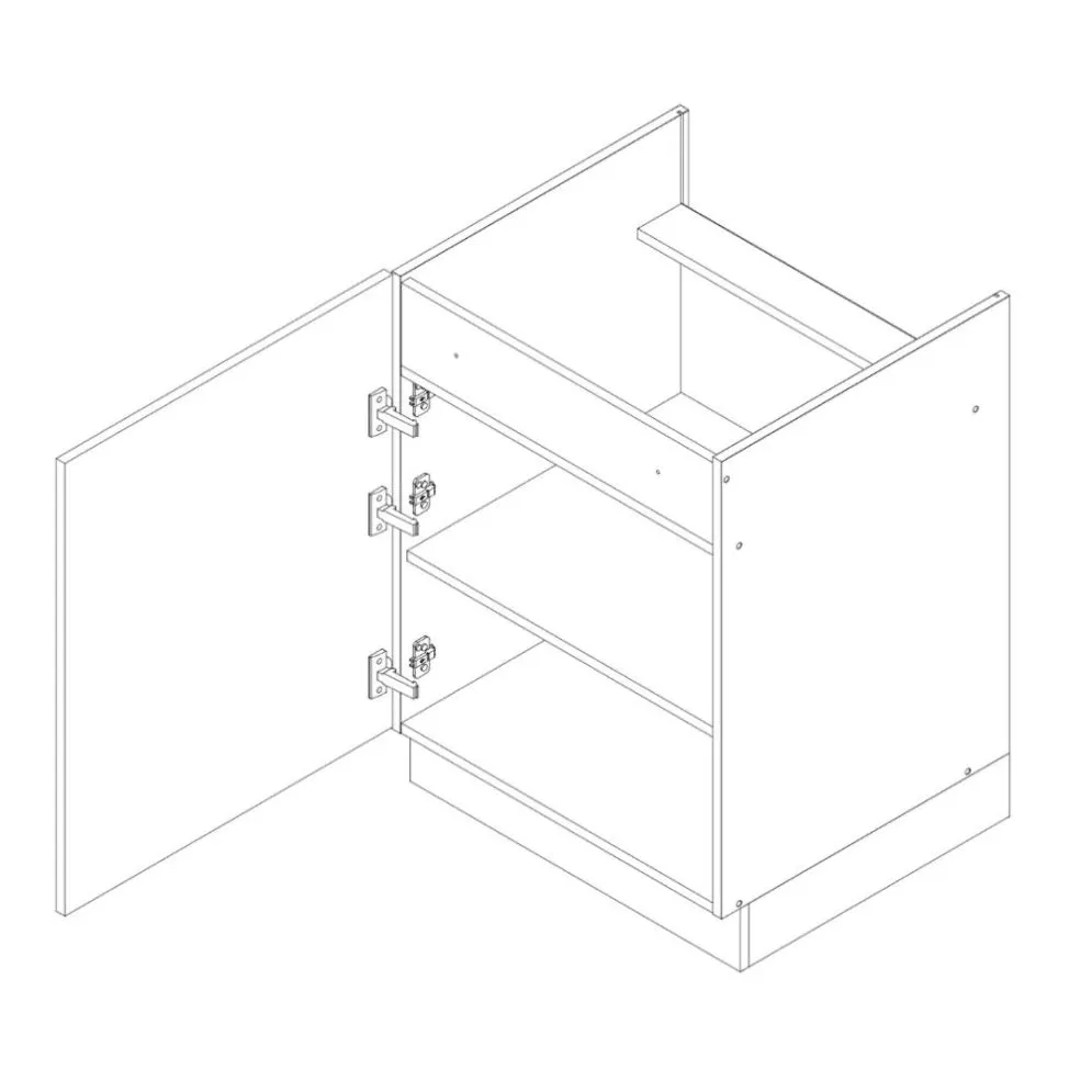 Szafka kuchenna stojąca 60 DENIS D60PC P/L szara jednodrzwiowa I MIRAT. kolekcja DENIS