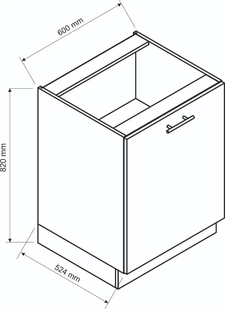 Szafka kuchenna stojąca 60 ADELE D60 P/L granatowa I sklep meblowy MIRAT.
