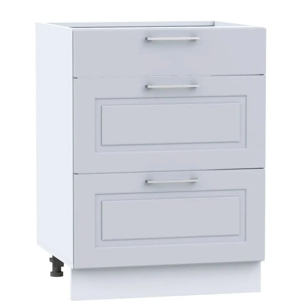 Szafka kuchenna stojąca 60 NATALIA D60S/3 jasnoszara mat firmy Stolkar | MIRAT.  kolekcja NATALIA