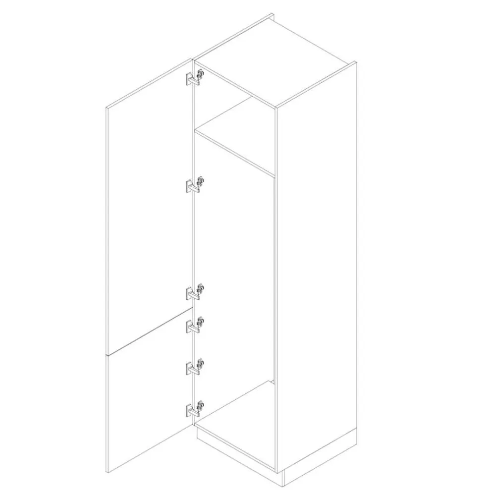 Trwała szafka pod zabudowę lodówki 60 DENIS D60 LO/2333 P/L dąb London | MIRAT. kolekcja DENIS