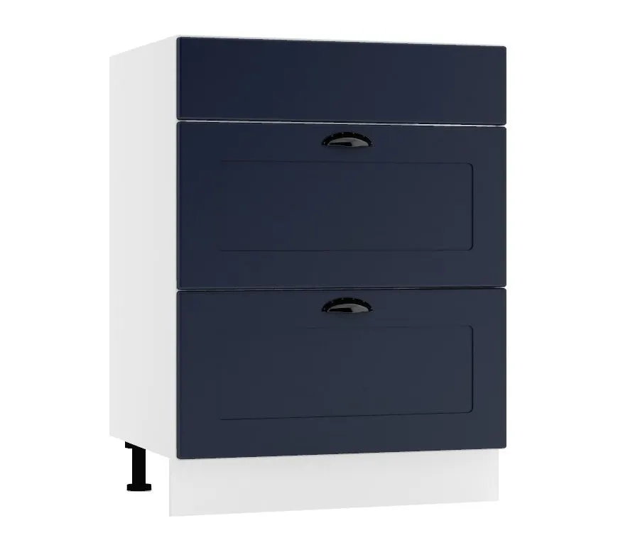 Szafka kuchenna stojąca 60 ADELE D60PC S/2 granatowa I sklep meblowy MIRAT.