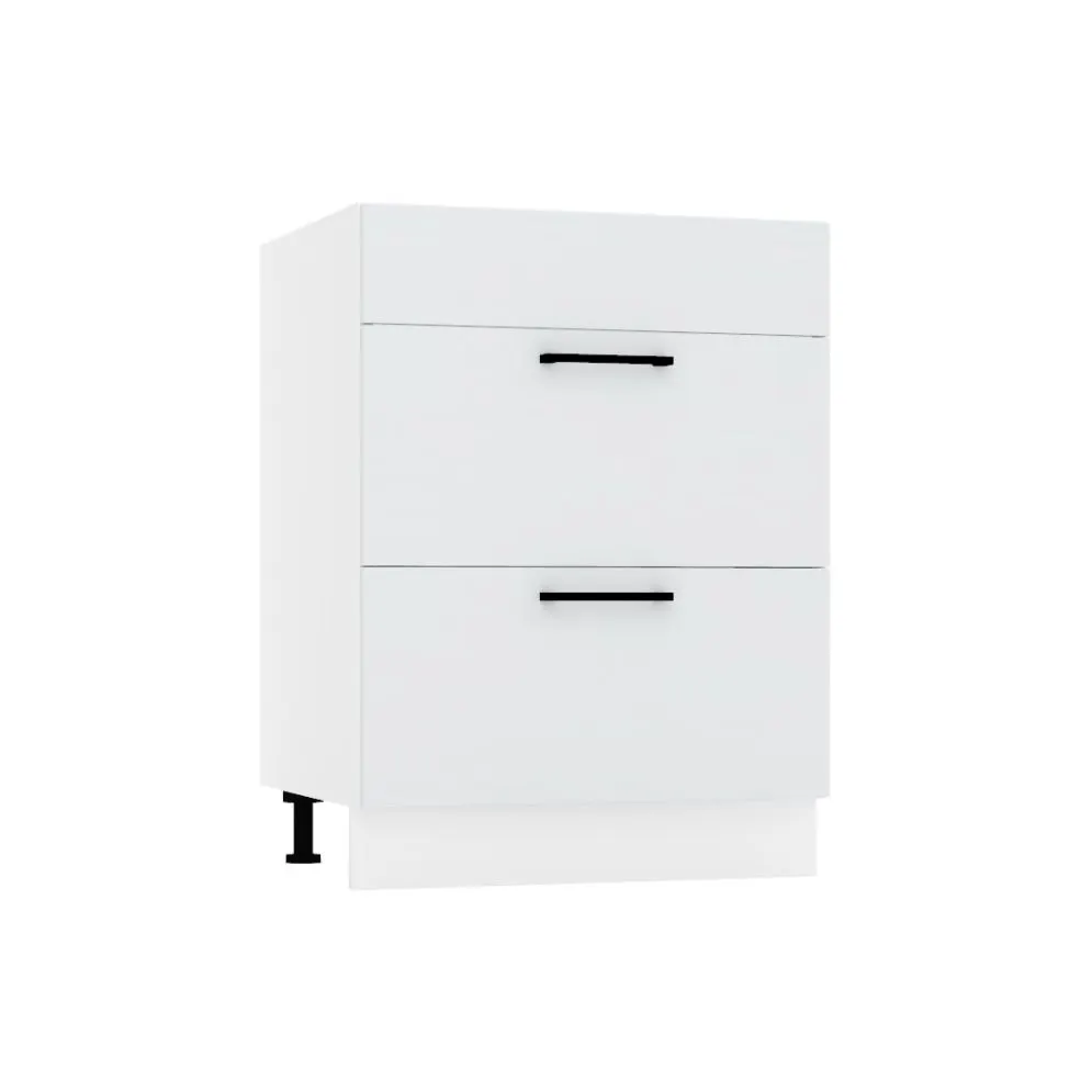 Szafka kuchenna stojąca 60 DENIS D60PC S/2 szara z szufladami I MIRAT. kolekcja DENIS