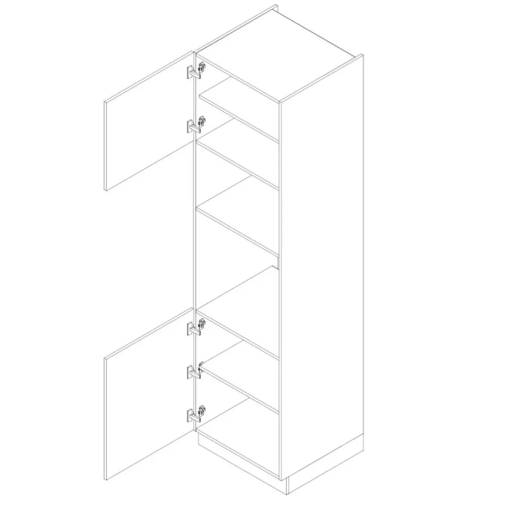 Trwała szafka pod piekarnik i mikrofalę 60 DENIS D60 PK MV/2333 P/L czarna mat I MIRAT.  kolekcja DENIS