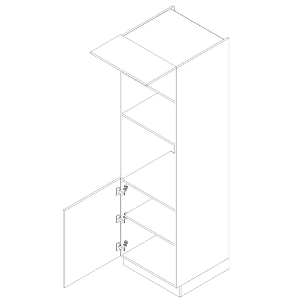 Solidna szafka pod piekarnik i mikrofalę 60 DENIS D60 PK MV/2133 P/L dąb london | MIRAT.  kolekcja DENIS