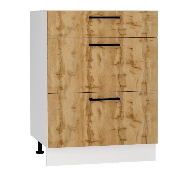 Szafka kuchenna stojąca 60 BONO D60 S/3 dąb wotan I sklep meblowy MIRAT. styl LOFT